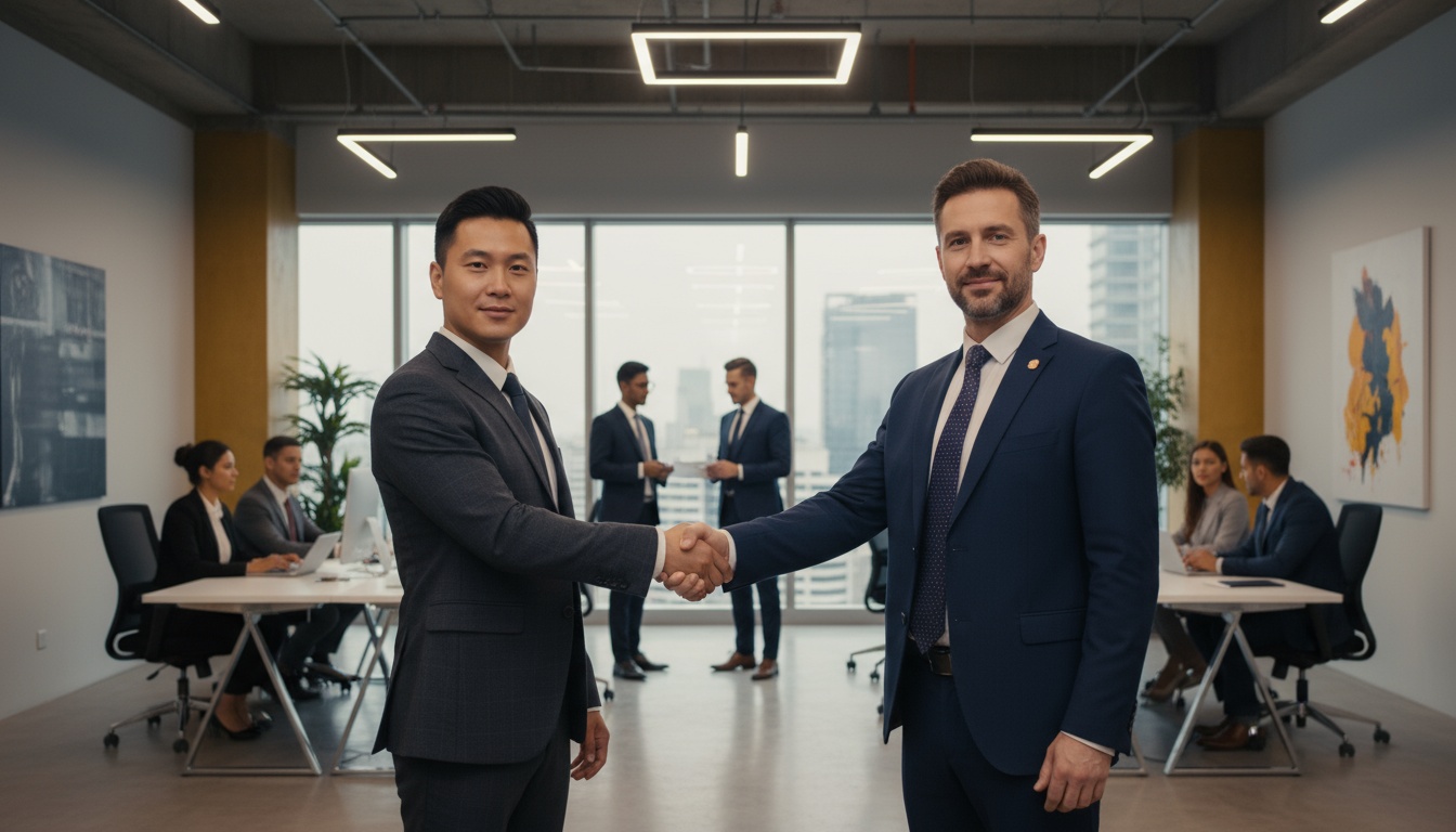 Trust Handshake Scene